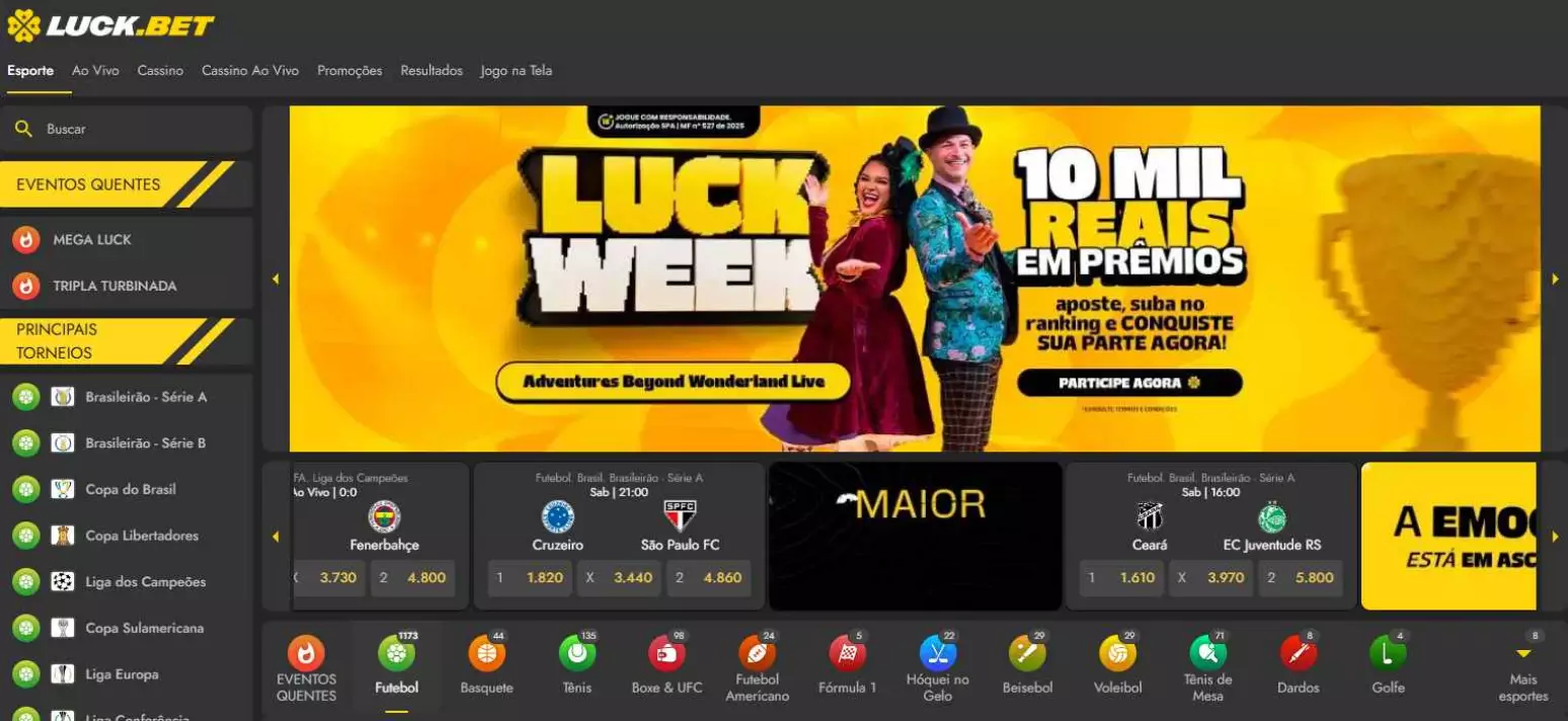 Pagamentos na plataforma Luck Bet Brasil